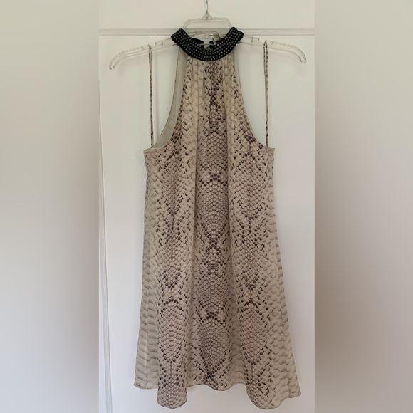 Haute Hippie Snake Print Halter Mini Dress - Picture 4 of 9